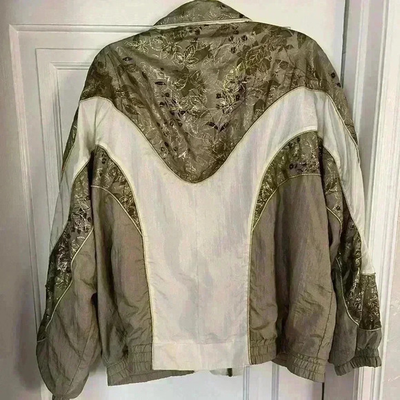 Vintage 1980s Floral Cabin Creek All Over Print Full Zip Windbreaker Jacket - Picture 6 of 10